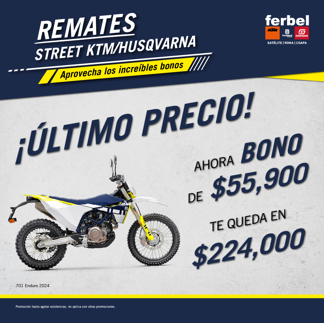 ¡Remate Husqvarna!